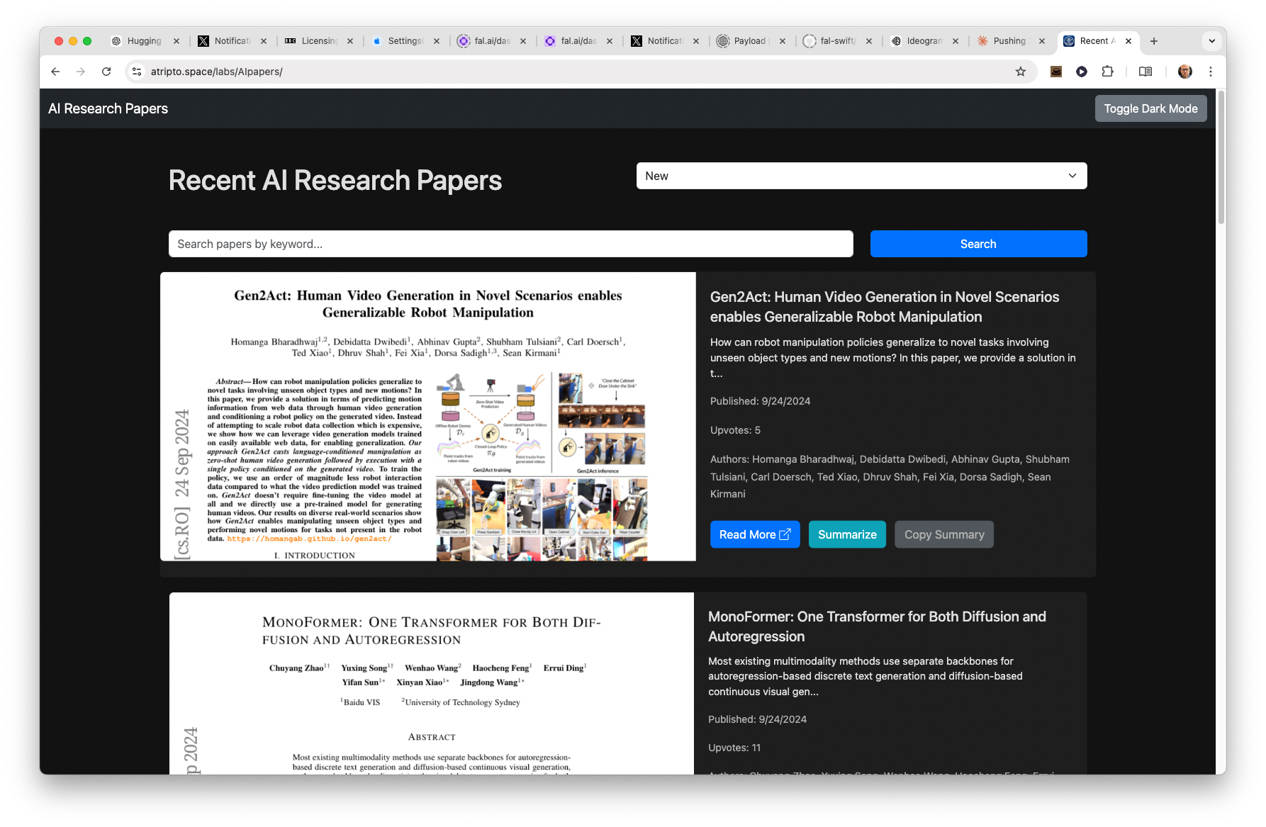 AI Papers Summarizer 